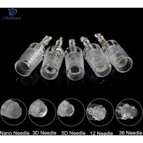 10 pcs Dr.pen Needles Cartridge 9 12 36 42 Pin Nano Screw Needle Tip for Electric Rotary Derma Pen Machine A1 A6 A7 Microneedle