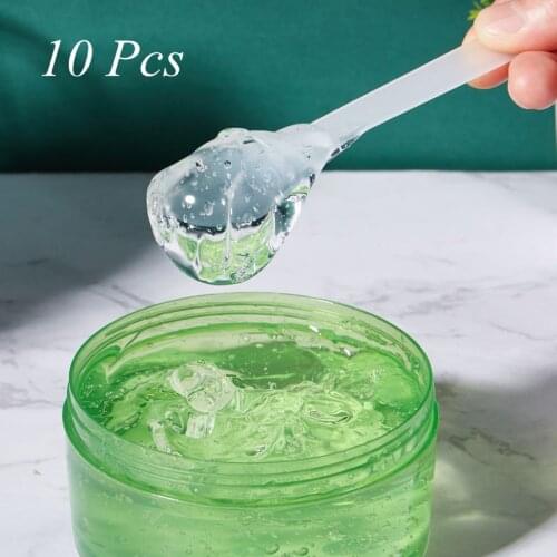 10pcs Facial Mask Sticks Cosmetic Plastic White Spatula Scoop DIY Face Mask Spoon Lady Makeup Mixing Tools Disposable Tool