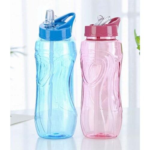 3 Colors 600ml Flip Cover Sport Water Bottle With Straw Leak Proof Shaker My Drink Bottles Eco-friendly BPA Free