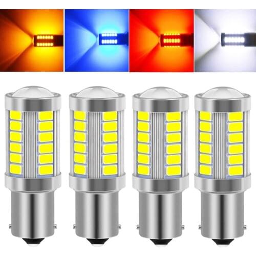 4pcs ba15s p21w Reverse Lights Car Led light 1156 Auto Brake Lamp 12V Vehicle Bulb for qashqai j10/volvo s40/ford mondeo mk3