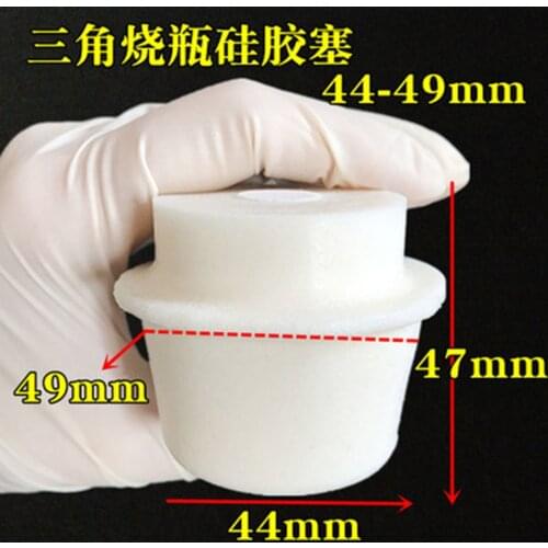 5pcs Silicone Stopper for Erlenmeyer Conical Triangle Flask Upper Diameter 49mm * Lower Diameter 44mm