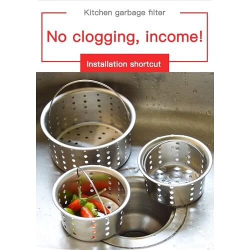 Stainless Steel Kitchen Sink Strainer Waste Plug Sink Filter Toilet Floor Drain Bathroom Hair Catcher Kitchen Sink Accessories