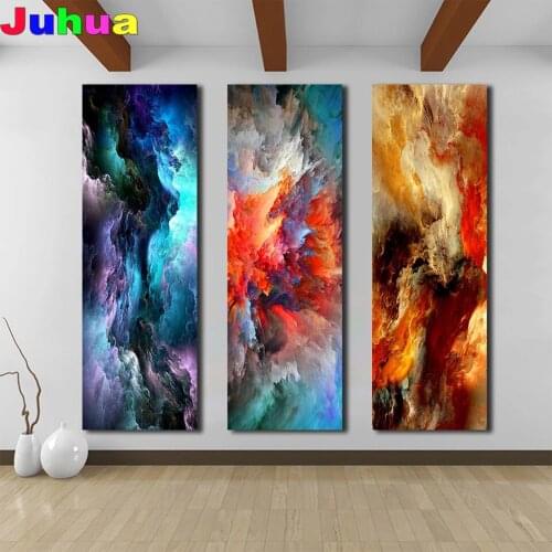 Large size Colorful Clouds 5D Diy Diamond Painting abstract full round square diamond Embroidery Mosaic Set nordic modern decor