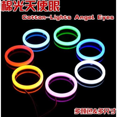 Angel eyes car LED car headlight drl daytime circulation light ring halo led angel eyes 12V day light turn sign white yellow