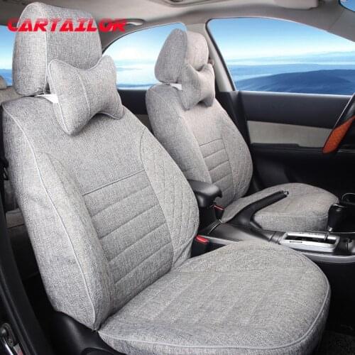 CARTAILOR Cover Seats Protector Fit For Toyota RAV 4 2008 2012 2013 2014 2016 2017 Car Accessories Flax Seat Covers & Supports