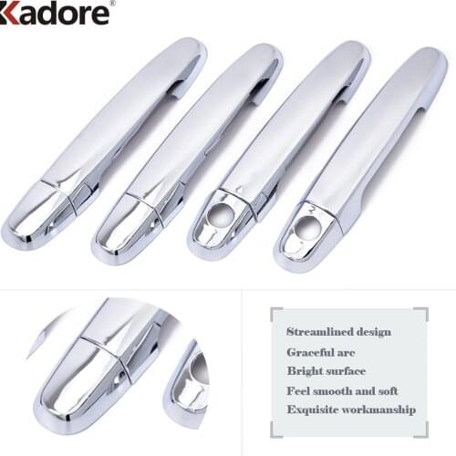 Side Door Handle Cover Trim Sticker For Toyota Vios Yaris 2007 2008 2009 2010 2011 2012 ABS Chrome Car Styling Accessories 8pcs