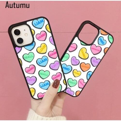 Phone Case for iPhone 12 mini X XS XR 11 Pro Max SE 2020 5 6 7 8 Plus Samsung Galaxy S8 S9 S10 S20 S21 CONVERSATION HEARTS Cover