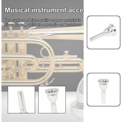 Glossy Durable Copper Trombone Mouth Piece Tasteless Instruments Mouthpiece Special Processing for Concert Halls