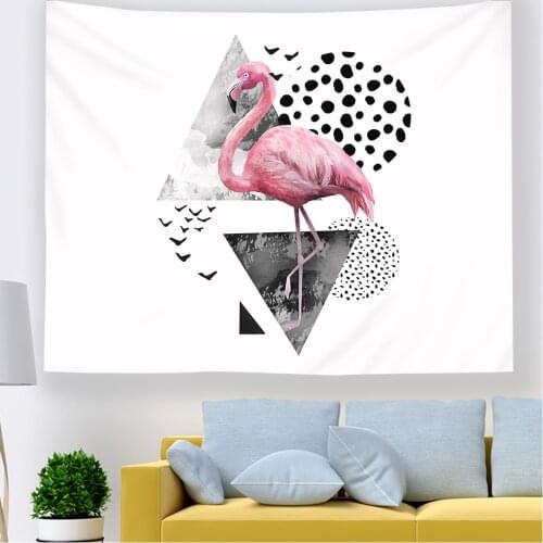 Flamingos Tapestry Pink Hanging Tapestries Elegant Hippie Psychedelic Wall Art Tapestry For Dorms Bedroom Home Landscape Decor