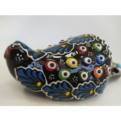 Ceramic Slipper Wall Hanging Turkish Traditional Evil Eye Home Decor Handmade Boho Room Decor