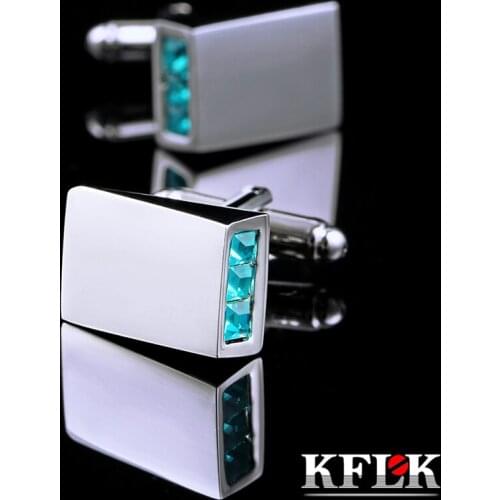 KFLK 2020 Deluxe shirts Cufflinks for men gift brand high-grade Cufflinks Blue clasp quality abotoaduras jewelry Free shipping