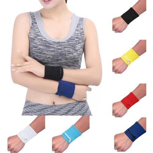 Zipper Wrist Wallet Pouch Band Zipper Running Travel Comfortable For Running Key Safe Bag Card Cycling Sport Storage Cotton P7E3