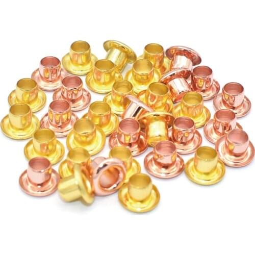 100pcs 3mm Hole Eyelet Purse Handbag Leather Craft Supplies Grommet Mini Eyelet for Doll Shoes Clothes Sewing