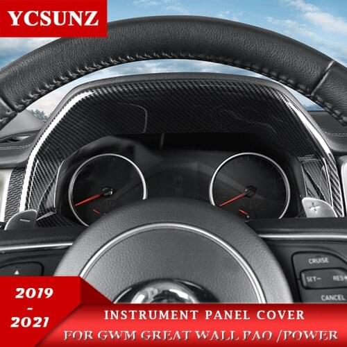 ABS Carbon Fiber Instrument Panel Cover Car Accessories For GWM Great Wall Pao Great Wall Power 2019 2020 2021