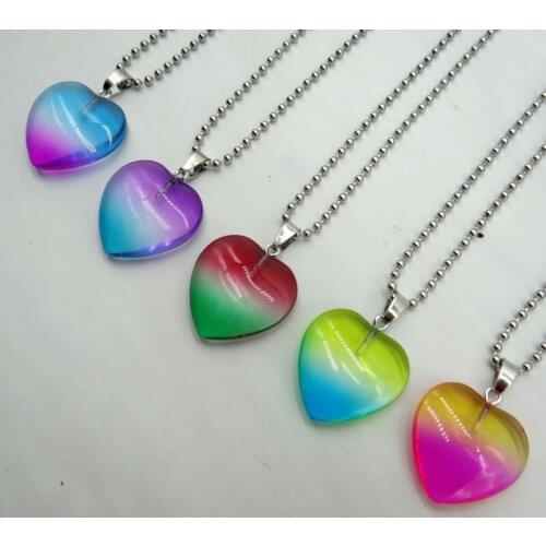 25mm Natural stone Turquoises aventurine Quartz Crystal tiger eye heart pendant for diy Jewelry making Necklaces Accessories A3