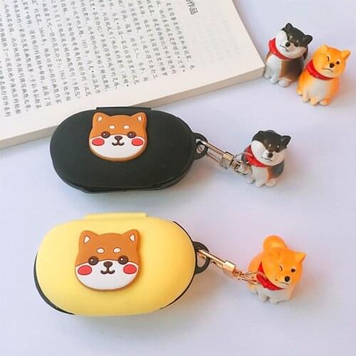 Cartoon Headset Cover for Samsung Galaxy Buds Case Silicone Cute Animal Wireless Bluetooth Earphone Accessories With Keryring