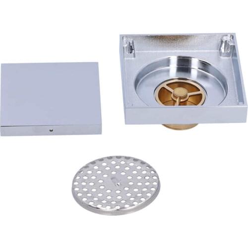 Floor Drain Hair Catcher Stopper Electroplating Copper Floor Drain Strainer for Kitchen Bathroom Balcony Bathroom Accessory