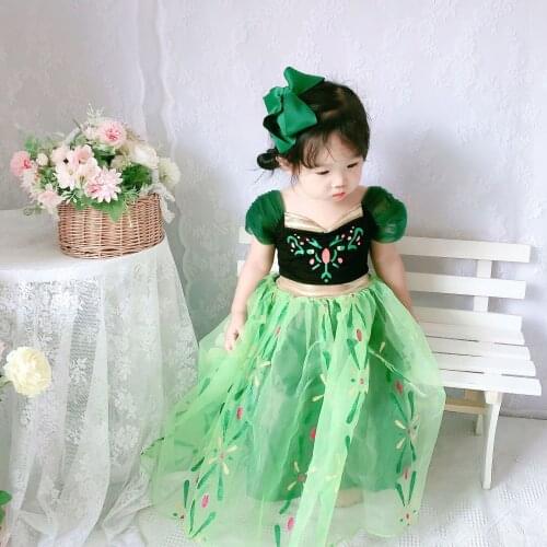 2021 Summer New Korean Baby Girl Princess Dress Childrens Girls Cute Party Dress Baby Girl Clothes Kids Dresses for Girls 2-7Y