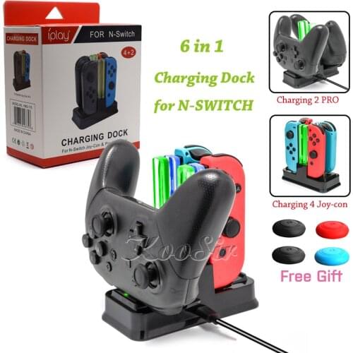 Nintend Switch Joycon LED Charging Dock Station Nintendoswitch Pro Controller Charger Stand for Nintendo Switch NS Joy-con