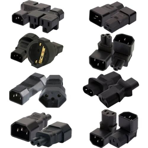 New UPS PDU IEC320 C13 C14 to C5 C6 C7 C8 C19 C20 C21 Convert Connector AU US UK EU power plug Male to Female Adapter Socket