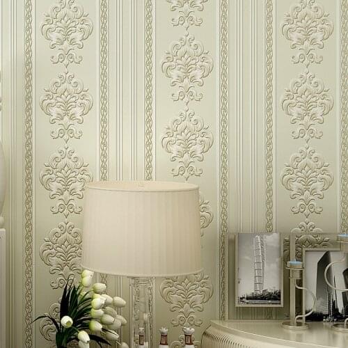 Beibehang Style Simple Bedroom 3d Stereo Vertical Striped Nonwoven Wallpaper Living Room TV Background Wallpaper papel de parede