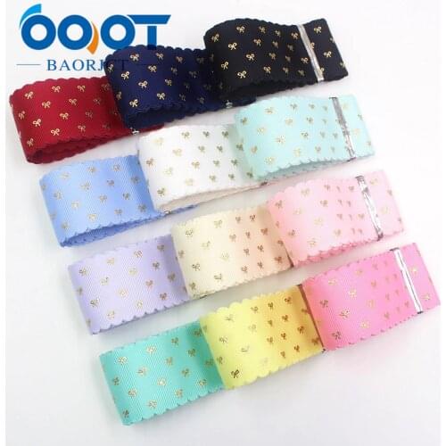 OOOT BAORJCT I-19729-1747,38mm,10yards Solid color hot stamping bow-knot grosgrain Ribbons,bow cap DIY accessories decorations