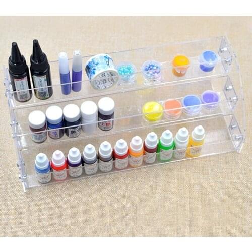 2-7 Tiers Clear Acrylic Liquid Pigment Bottles Storage Box Organizers Lipstick Jewelry Display Holder Nail Polish Rack
