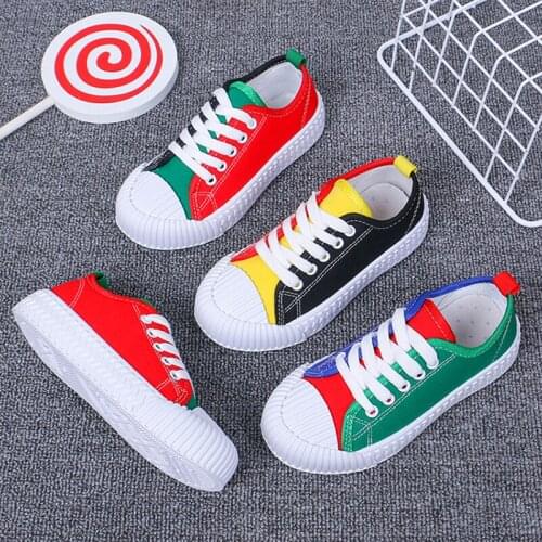 Kids Boys Children Candy Colors Hip hop Dance Canvas Shoes For Boys Teenager Sports Shoes Sneakers 4 5 6 8 9 10 12 13 Years New