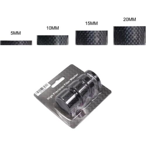 4pcs/set Full Carbon Bike Headset Spacer 5/10/15/20mm Carbon Spacer For Mountain Bike 28.6mm Bicycle Washer MTB Stem Spacers