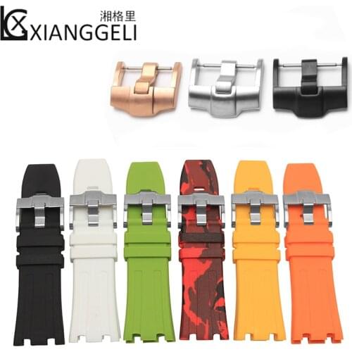 Watch Accessories 28mm Natural Silicone Strap AP 15703 Royal Oak Waterproof and Sweatproof Mens & Womens Outdoor Sports Strap