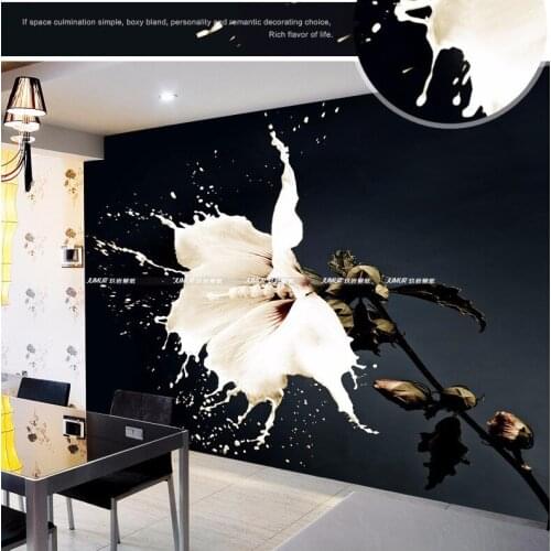 Modern large-scale mural living room TV backdrop wallpaper seamless 3D bloom Custom sizes