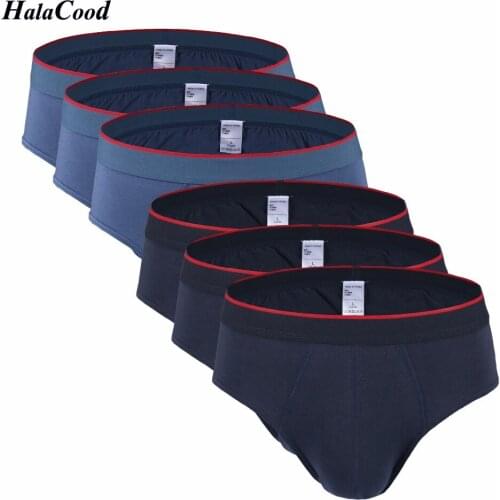 6Pcs/lot Fashion Panties Mens Cotton Soft Briefs Shorts Sexy U Convex Solid Underwear Brand Male Large Size Cueca Briefs Hombre