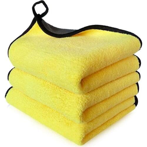 3pcs Extra Thick car Cleaning Rags - Reusable-Microfiber Cleaning Cloth Dust Cloth, Lint Free Drying Towel Car Wash Towels