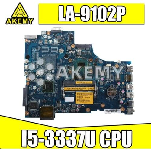 VAW11 LA-9102P REV: 17 de 1.0 For DELL Inspiron 3721 5721 Laptop Motherboard CN-03WVDR 03WVDR I5-3337U CPU mainboard originais