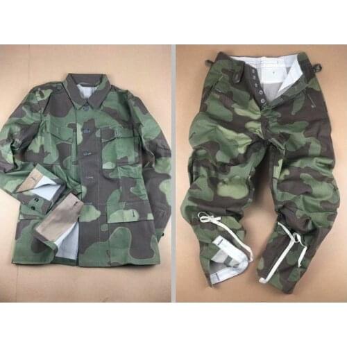 WWII WW2 GERMAN ARMY ELITE ITALIAN CAMO M43 FIELD TUNIC AND TROUSERS Military Uniform War Reenactments