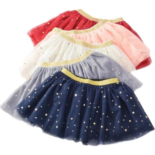 Toddler Girls Tutu Skirt Girls Skirt With Star Glittering And Cotton Lining Girls Dance Skirt