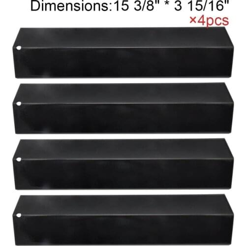 BBQ Parts 92311(4-pack) Porcelain Steel Heat Shield Replacement Heat Plate for Grill King, Aussie, Charmglow, Brinkmann