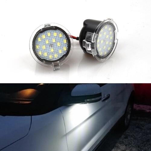 1PCS Car LED Lighting Under Side mirror Puddle Light For Ford F150 Edge Exploer ford mondeo Ford Taurus Rearview mirror bulb
