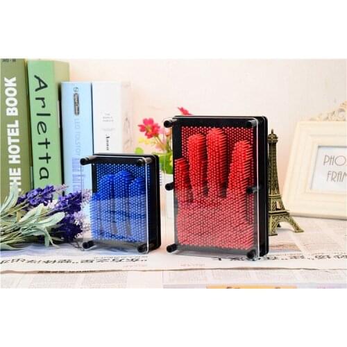 1PC Funny Game Pinart 3D Clone Shape Pin Art Shoumo Variety Needle Child Get Face Palm Model Toys Plastic Decoration ELZ 001