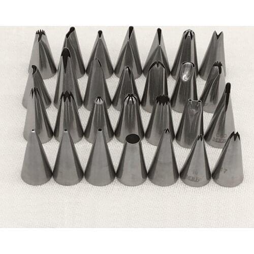 Wholesale 10 pcs/lot Stainless Steel Decorating Nozzle Icing Tube Pastry Tips Fondant Cake Decorating Sugarcraft Tools Bakeware