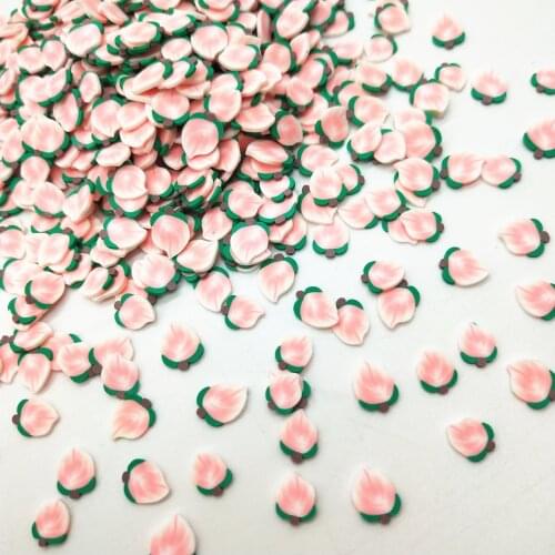 20g/lot 5mm White Pink Peach Polymer Clay for DIY Crafts Plastic Klei Mud Particles Fruit Clays