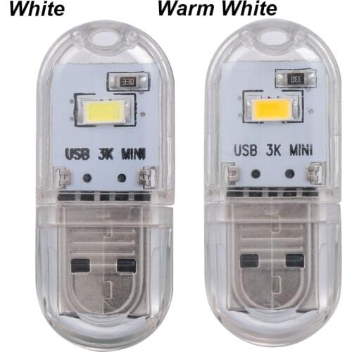 3Pcs Mini USB Night Light LED Keychain Reading Book Lamp for Notebook Power Bank Computer Laptop Decor Camping Portable Lighting