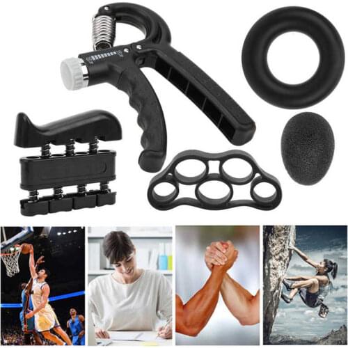 5 Pcs/Set Household Hand Grip Strengthener Set Finger Exerciser Stretcher Exercise Ring Ball Equipment For Fitness Accessories