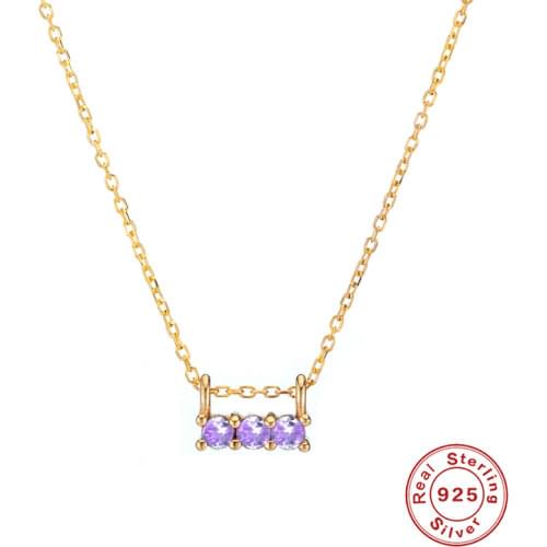 Aide 925 Sterling Silver Evil Eye Pendant Necklace For Women Cubic Zirconia Jeweled Mosaic Charm Chain Necklace Luxury Jewelry