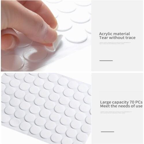 Acrylic Round Seamless Transparent Double-sided Tape Super Sticky Strong Waterproof Small Film Stickers Double Face Adhesif Tape