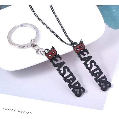 Anime BEASTARS Letter Keychain Legosi Haru Pendant Keyring for Women Men Key Holder Jewelry