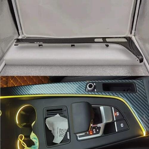 For Audi A4L A5 17-21 central control gear LED atmosphere light replacement cover trim 32-color car interior atmosphere light