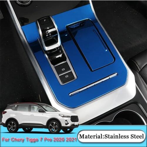 For Chery Tiggo 7 Pro 2020 2021 Car Styling Car Interior Gear Box Decorative Frames Sequins Cover Sticker Protection Accessories