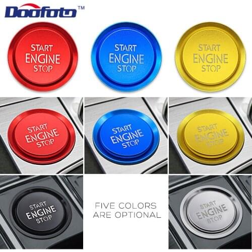 Doofoto Start Button Cover For Volkswagen CC Passat B8 B6 L Teramont Magotan For Audi S3 Skoda Car Styling sticker Accessories