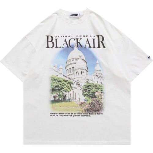2021 Summer Men T Shirt Vintage Church Printed Tops Harajuku Streetwear Oversized T Shirt for Men Hip Hop Cotton Male T-shirts